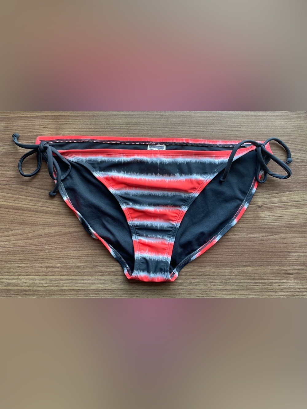 Converse Tie-Dye Striped Side-Tie Bikini Bottoms XL NWOT
